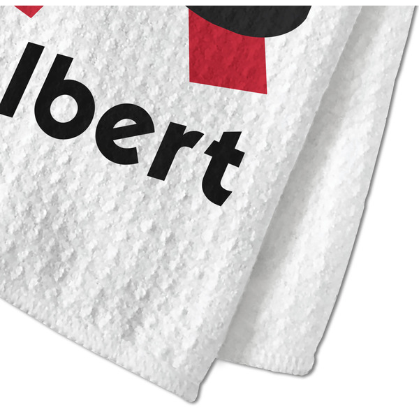 Mustache Print Waffle Weave Towel - Closeup of Material Image