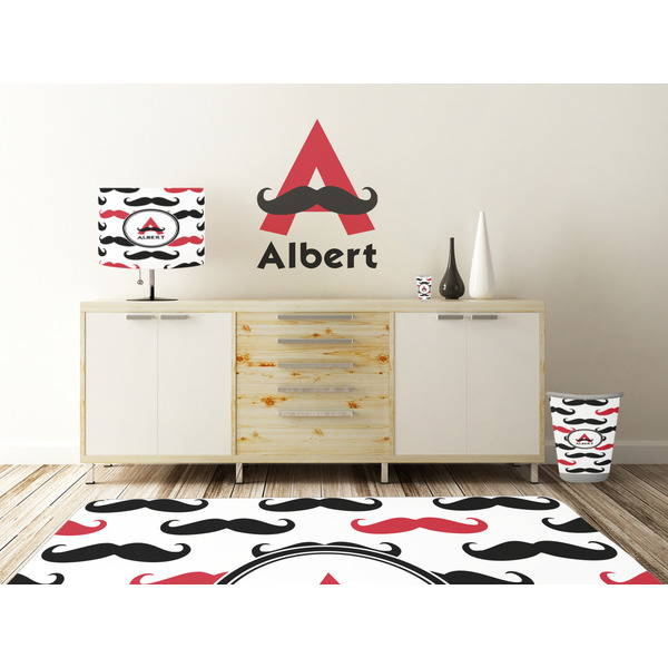 Mustache Print Wall Graphic Decal Wooden Desk