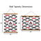 Mustache Print Wall Hanging Tapestries - Parent/Sizing