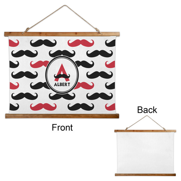 Mustache Print Wall Hanging Tapestry - Landscape - APPROVAL