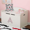 Mustache Print Wall Letter on Toy Chest