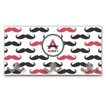 Mustache Print Wall Mounted Coat Rack (Personalized)