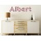 Mustache Print Wall Name Decal On Wooden Desk