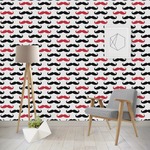Mustache Print Wallpaper & Surface Covering (Water Activated - Removable)