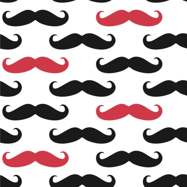 Custom Mustache Print Wallpaper & Surface Covering (Water Activated 24"x 24" Sample)