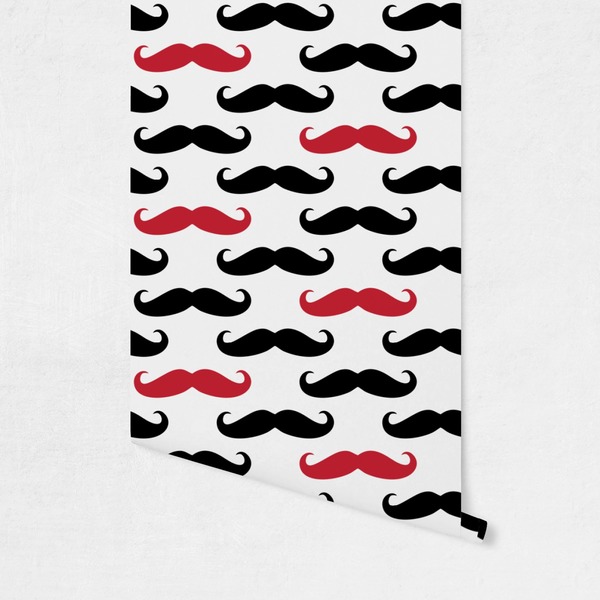 Mustache Print Wallpaper on Wall