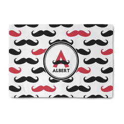 Mustache Print Washable Area Rug (Personalized)