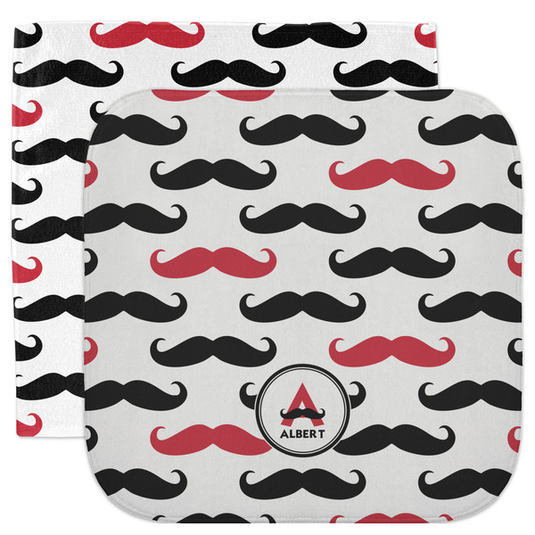 Custom Mustache Print Facecloth / Wash Cloth (Personalized)
