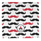 Mustache Print Washcloth - Front - No Soap