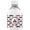 Mustache Print Water Bottle Label - Single Front