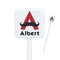Mustache Print Square Plastic Stir Sticks (Personalized)