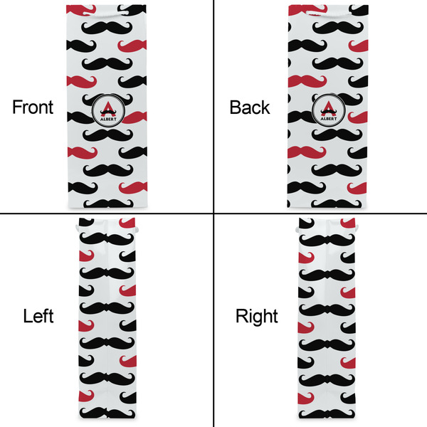 Mustache Print Wine Gift Bag - Gloss - Approval