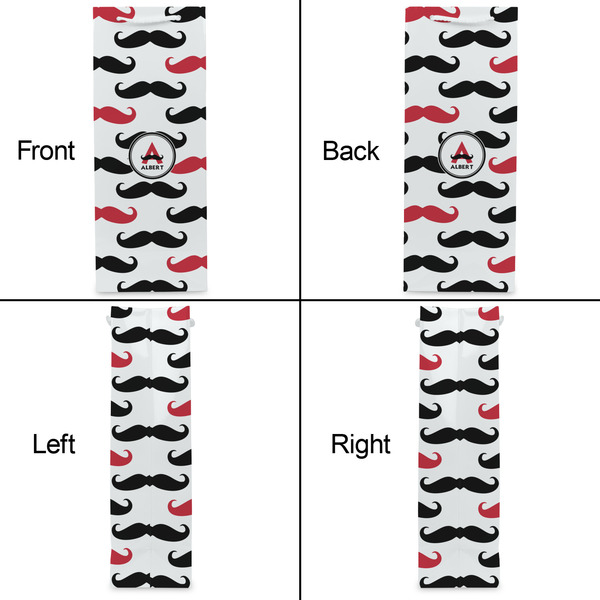 Mustache Print Wine Gift Bag - Matte - Approval