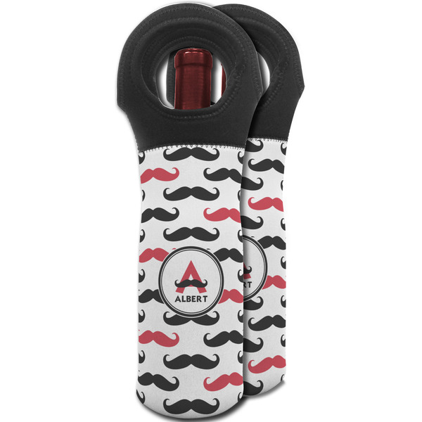 Mustache Print Wine Tote Bag - MAIN