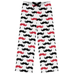 Mustache Print Womens Pajama Pants - M