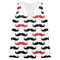 Mustache Print Womens Racerback Tank Top - X Large