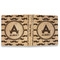 Mustache Print Wood 3-Ring Binders - 1" Letter - Approval