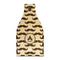 Mustache Print Wood Beer Bottle Caddy - Side View