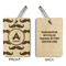 Mustache Print Wood Luggage Tags - Rectangle - Approval