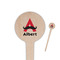 Mustache Print 4" Round Wooden Food Picks - Single Sided (Personalized)