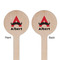 Mustache Print Wooden 6" Stir Stick - Round - Double Sided - Front & Back