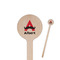Mustache Print 7.5" Round Wooden Stir Sticks - Single Sided (Personalized)