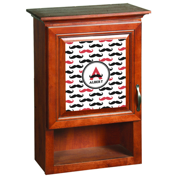 Mustache Print Wooden Cabinet Decal (Medium)