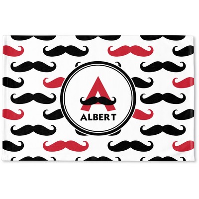 Mustache Print Woven Mat (Personalized)