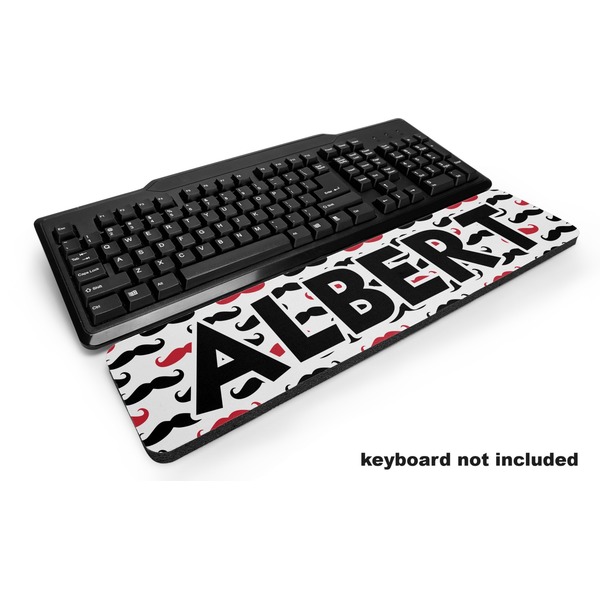 Custom Mustache Print Keyboard Wrist Rest (Personalized)