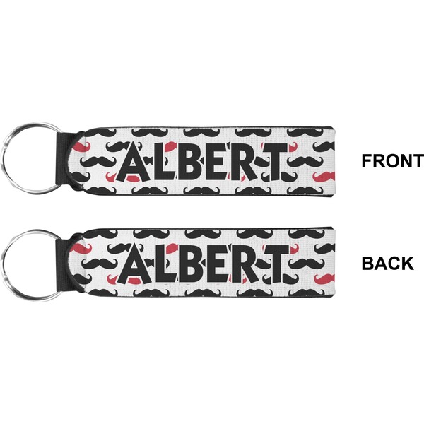 Mustache Print Wristlet (Front + Back)
