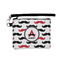 Mustache Print Wristlet ID Case w/ Name and Initial