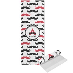 Mustache Print Yoga Mat - Printed Front (Personalized)
