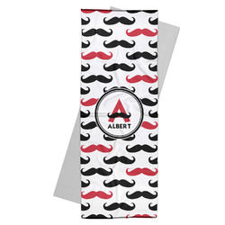 Mustache Print Yoga Mat Towel (Personalized)