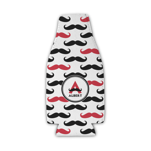 Custom Mustache Print Zipper Bottle Cooler (Personalized)