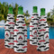 Mustache Print Zipper Bottle Cooler - Set of 4 - LIFESTYLE