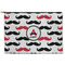 Mustache Print Zipper Pouch Large (Front)