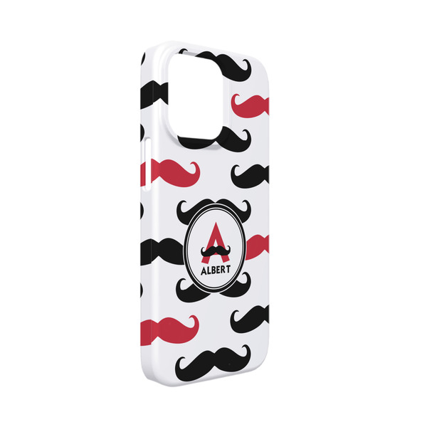 Custom Mustache Print iPhone Case - Plastic - iPhone 13 Mini (Personalized)