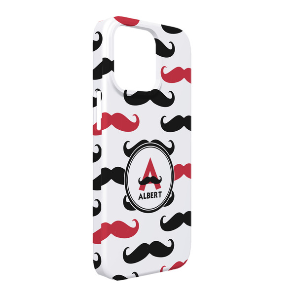 Custom Mustache Print iPhone Case - Plastic - iPhone 13 Pro Max (Personalized)