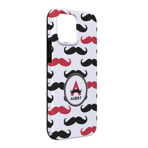 Custom Mustache Print iPhone Case - Rubber Lined - iPhone 13 Pro Max (Personalized)