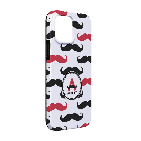 Custom Mustache Print iPhone Case - Rubber Lined - iPhone 13 Pro (Personalized)