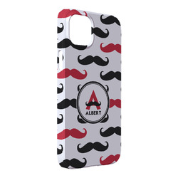 Mustache Print iPhone Case - Plastic - iPhone 14 Plus (Personalized)