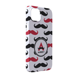 Mustache Print iPhone Case - Plastic - iPhone 14 Pro (Personalized)