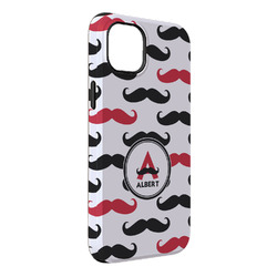 Mustache Print iPhone Case - Rubber Lined - iPhone 14 Pro Max (Personalized)