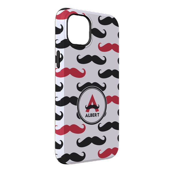 Custom Mustache Print iPhone Case - Rubber Lined - iPhone 14 Pro Max (Personalized)