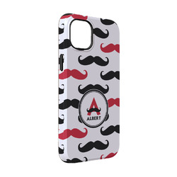 Mustache Print iPhone Case - Rubber Lined - iPhone 14 Pro (Personalized)