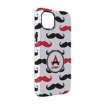 Mustache Print iPhone Case - Rubber Lined - iPhone 14 (Personalized)