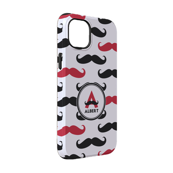 Custom Mustache Print iPhone Case - Rubber Lined - iPhone 14 (Personalized)