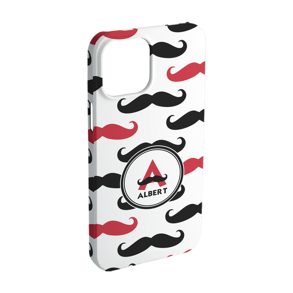 Custom Mustache Print iPhone Case - Plastic - iPhone 15 (Personalized)