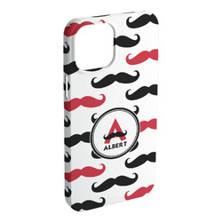 Mustache Print iPhone Case - Plastic - iPhone 15 Plus (Personalized)
