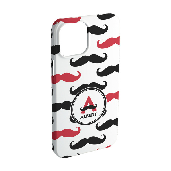 Custom Mustache Print iPhone Case - Plastic - iPhone 15 Pro (Personalized)